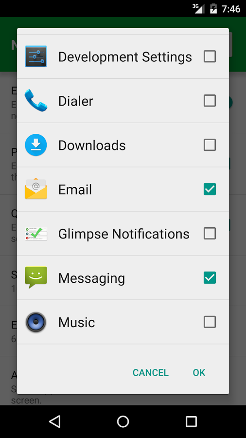 Glimpse Notifications