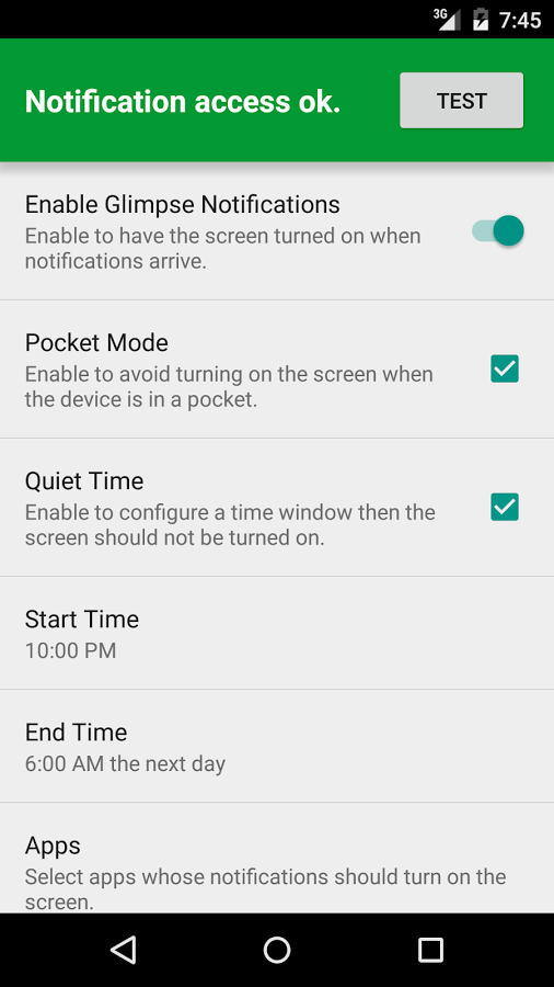 Glimpse Notifications