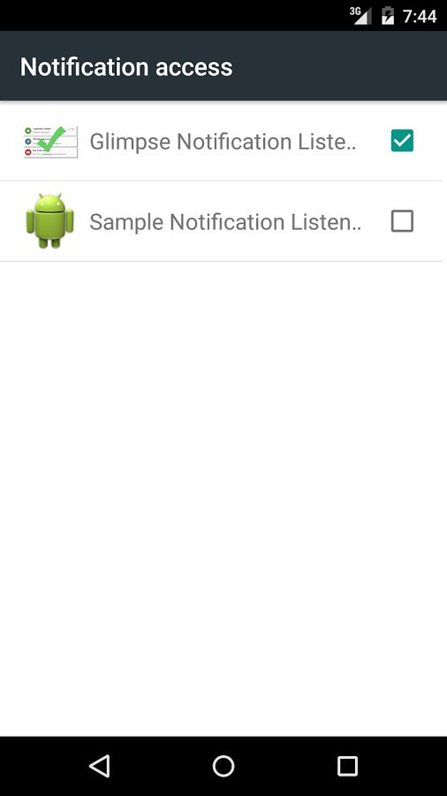 Glimpse Notifications