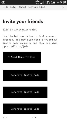 Webapp for Ello