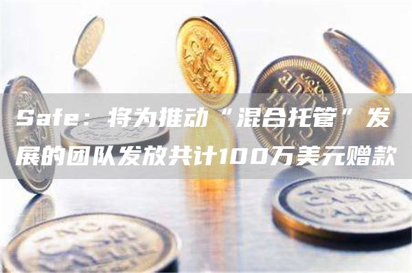 Safe：将为推动“混合托管”发展的团队发放共计100万美元赠款1
