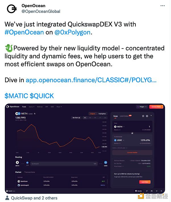 交易聚合协议OpenOcean已集成QuickSwap-第1张图片-欧意下载