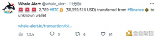 数据：2,789 BTC从Binancb转移到未知钱包