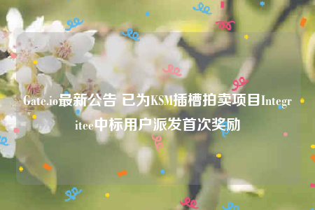 Gate.io最新公告 已为KSM插槽拍卖项目Integritee中标用户派发首次奖励-第1张图片-欧意下载 Gate.io最新公告 已为KSM插槽拍卖项目Integritee中标用户派发首次奖励-第1张图片-欧意下载