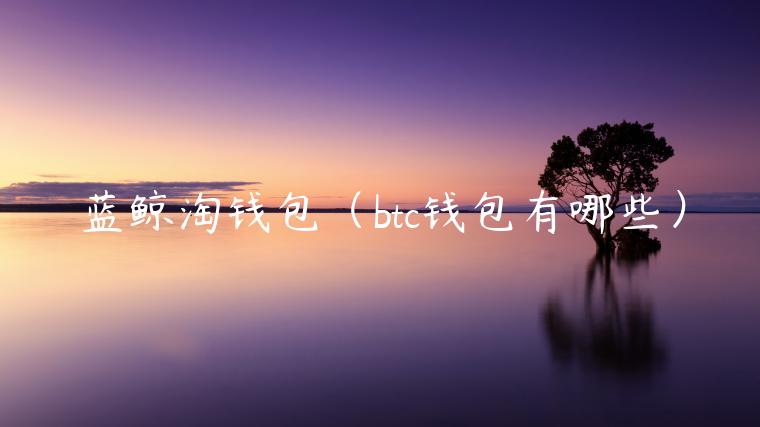 蓝鲸淘钱包（btc钱包有哪些）-第1张图片-欧意下载