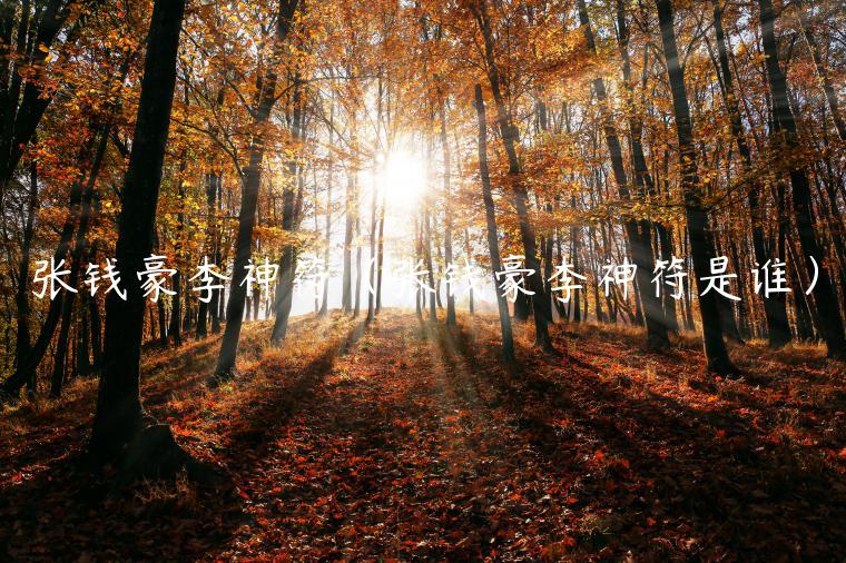 张钱豪李神符（张钱豪李神符是谁）-第1张图片-欧意下载