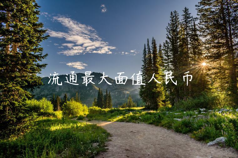 流通最大面值人民币-第1张图片-欧意下载