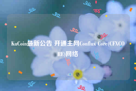 KuCoin最新公告 开通主网Conflux Core(CFXCORE)网络-第1张图片-欧意易下载
