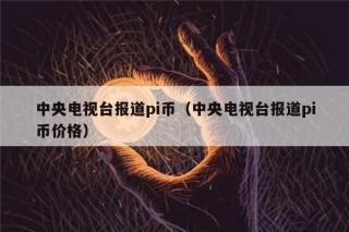 中央电视台报道pi币（中央电视台报道pi币价格）