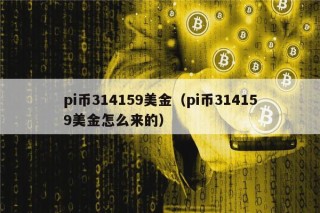 pi币314159美金（pi币314159美金怎么来的）
