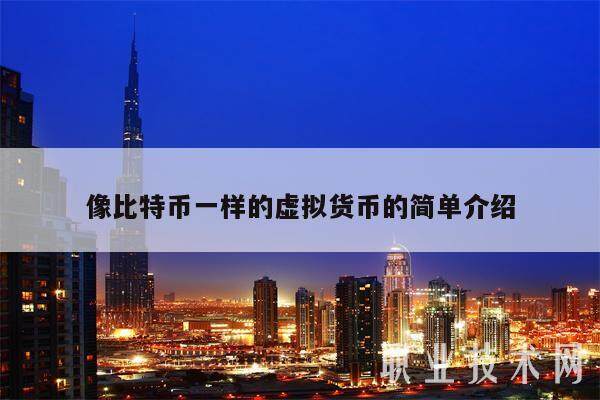 像比特币一样的虚拟货币的简单介绍-第1张图片-欧意易下载