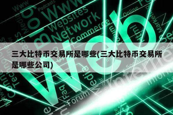 三大比特币交易所是哪些(三大比特币交易所是哪些公司)-第1张图片-欧意易下载